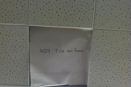 404 Tile not found humor